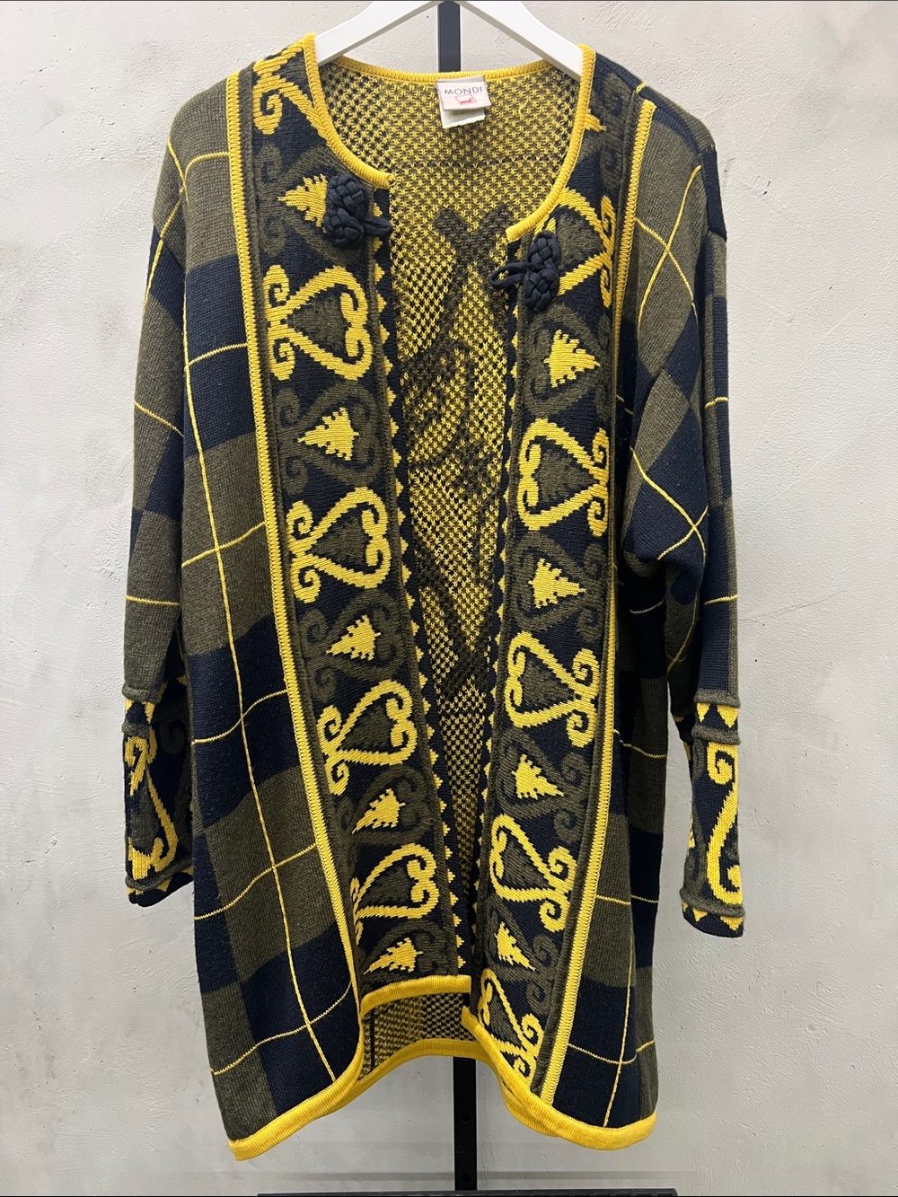 Vintage Mondo Patterned Knit Cardigan